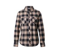 Urban Classics Camicia da Donna in Flanella a Quadretti, Nero/Softtaupe, XL