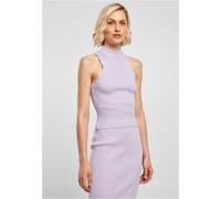 Urban Classics Short Rib Knit Turtleneck Sleeveless T-shirt Viola XL Donna