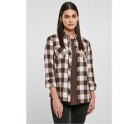 Urban Classics Turnup Checked Flanell Long Sleeve Shirt Marrone 3XL Donna