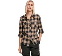 Urban Classics Camicia da Donna in Flanella a Quadretti, Nero/Softtaupe