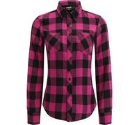 Urban Classics Ladies Turnup Checked Flanell Shirt, Camicia, Donna, Porpora (Wildviolet/Black), XXL