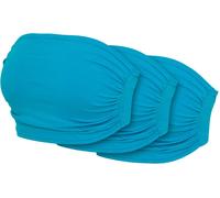 Urban Classics Camicia da donna Top a fascia da donna 3 pezzi Turchese+Turchese+Turchese S Turchese