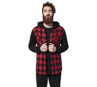 Camicia Urban Classic hooded ed flanell sweat leeve Noir L