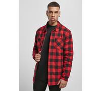 Urban Classics Camicia di flanella a quadri imbottita nero/rosso M Nero