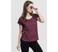 Urban Classics Camicia femminile da donna Long retro sagomato Spray Dye Tee Borgogna M Rosso