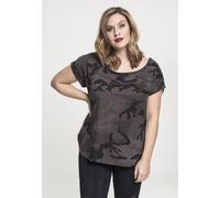 Urban Classics Camicia femminile Donna Camo Back Shaped Tee Camouflage Scuro M Camouflage