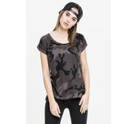 Urban Classics Maglietta Donna Camo Back Shaped Tee, Maniche Corte, Olive Camo S