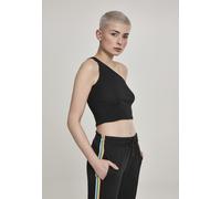 Urban Classics Camicia femminile Donna Cropped Asymmetric Top Nero XS Nero