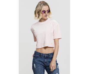 Urban Classics Camicia femminile Ladies Velvet Short Kimono Tee Pink L Rosa