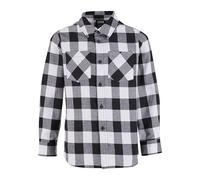 Urban Classics Camicia Flanella a Scacchi, Nero/Bianco, 122 cm-128 cm Bambini e Ragazzi