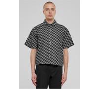 Urban Classics Camicia Laser Check Stampata Boxy Shirt TB6694 L Nero