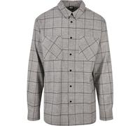 Urban Classics Camicia Long Oversized Checked Greyish Shirt Grigio/Nero M Grigio