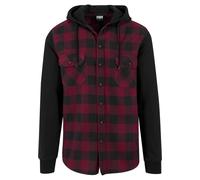 Camicia Urban Classic hooded ed flanell sweat leeve Noir L