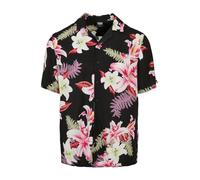 Urban Classics Viscose Aop Resort Short Sleeve Shirt Nero S Uomo