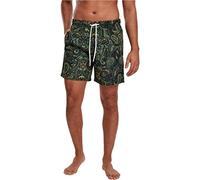 Urban Classics Camo Swim Shorts Uomo Bermuda Mimetico Scuro 100% Poliestere