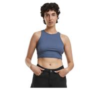 Urban Classics Top da Donna Cropped Rib Top a Costine da Donna, Taglio Corto, Slim Fit, Disponibile in Molte Varianti di Colore, Taglie XS-5XL, Blu Vintage, XL