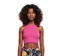 Urban Classics Cropped Rib Top, Bright Violet, 3XL Donna