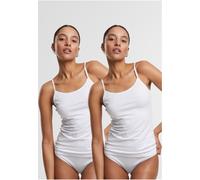 Urban Classics Canotta donna Basic Cotton confezione da 2 pezzi TB7673A XL Bianco