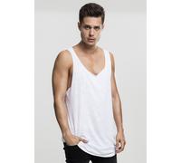 Urban Classics Canotta Long Shaped Open Edge Loose Tank White L Bianco
