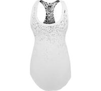 Canottiera donna Urban Classic long leo print loose Blanc S