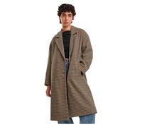 Urban Classics Tb7070-ladies Oversized Plaid Coat Cappotti, Beige/Nero, XL Donna