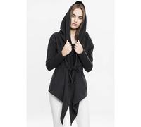 Urban Classics Hooded Feather Cardigan con Cappuccio Donna, Nero (Black 7), M