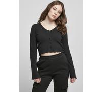 Urban Classics Cardigan da donna Cardigan a costine da donna nero 5XL Nero