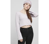 Urban Classics Cardigan da donna Cardigan da donna a coste arricciate Softlilac 4XL Viola