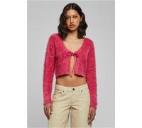 Urban Classics Cardigan da donna con cravatta e piume L Rosa