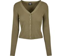 Urban Classics Cardigan donna a costine corteit Khaki 3XL Cachi