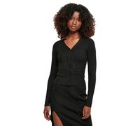 Urban Classics Cardigan donna a costine corteit Nero L Nero