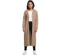 Cardigan lungo da donna Urban Classics hooded feather Marron XS