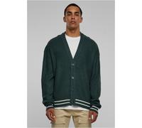 Urban Classics Cardigan Squadrato Sportivo Maglione, Verde Bottiglia, 2XL Uomo