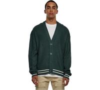 Urban Classics Cardigan Squadrato Sportivo Maglione, Verde Bottiglia, 2XL Uomo