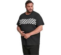 Urban Classics Check Panel Tee T-Shirt, Nero (Black/White 00826), X-Large Uomo