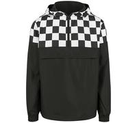 Urban Classics Giacca Check Pull Over Nero/Scacchi S Nero