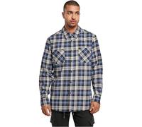 Urban Classics Checked Roots Shirt Camicia, Blu Scuro/Bianco, L Uomo
