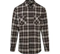 Urban Classics Checked Roots Shirt Camicia, Sabbia Scura/Calda, L Uomo