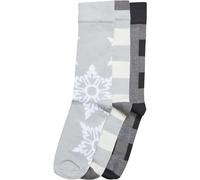 Urban Classics Christmas Snowflakes Socks 3-Pack Calzini, Lightasphalt, 39-42 Unisex-Adulto