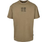 Urban Classics Cinese Simbolo Té Maglia Top T Shirt Caratteri Stampa