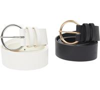Urban Classics Cintura Basic in PU Confezione da 2 pezzi TB7000A Einheitsgröße Beige