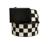 Urban Classics Check And Solid - Tela, Confezione Da 2, Cintura Unisex Adulto, Nero/Bianco, L-XL