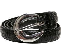 Urban Classics Cintura Snake in pelle sintetica da donna Cintura nera S/M Nero