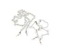 Urban Classics Collana unisex multifunzione, con perle, confezione da 2 pezzi, colore argento, taglia unica