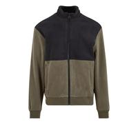Urban Classics Colour Block Polar Fleece Jacket Black/olive Taglia: XXL | Bomber Outlet | Uomo | Nero
