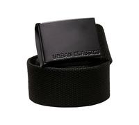 Urban Classics Coloured Buckle Canvas Belt, Cintura, Unisex - Adulto, Nero, L/XL