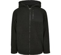 Urban Classics con Cappuccio Sherpa Felpa Zip Pile Allenamento Uomo Beige Nero