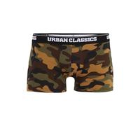 Urban Classics Confezione da 2 Boxer mimetici Pantaloncino, Woodcamo + Darkcamo, S Uomo