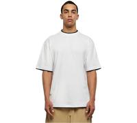 Urban Classics Contrast Tall Tee, Maglia Uomo, Bianco (Wht/Blk), XXL