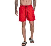 Urban Classics Pantaloncini da bagno con ricamo Leaf/Firered/Navy S Multicolore